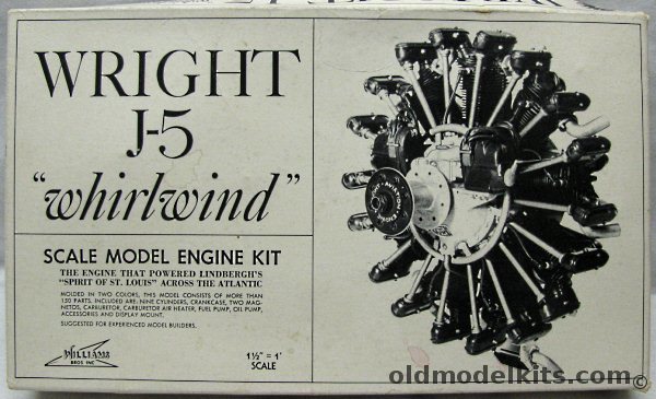 Williams Brothers 1/8 Wright J-5 'Whirlwind' Radial Aircraft Engine, 304 plastic model kit
